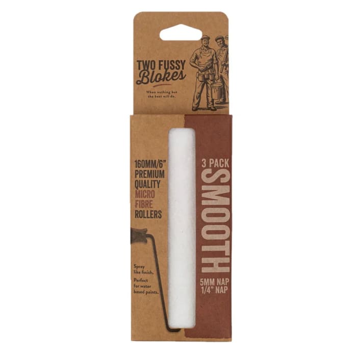 6” Microfibre Mini Roller Smooth | 5mm Nap - 3 Pack | Two