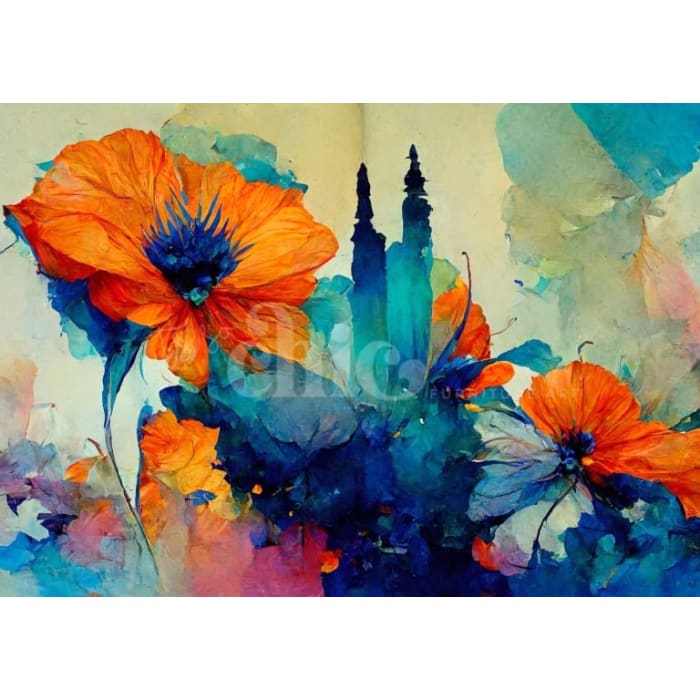 Abstract Poppy Decoupage Paper by It’s So Chic Furniture Art | A1/A2/A3