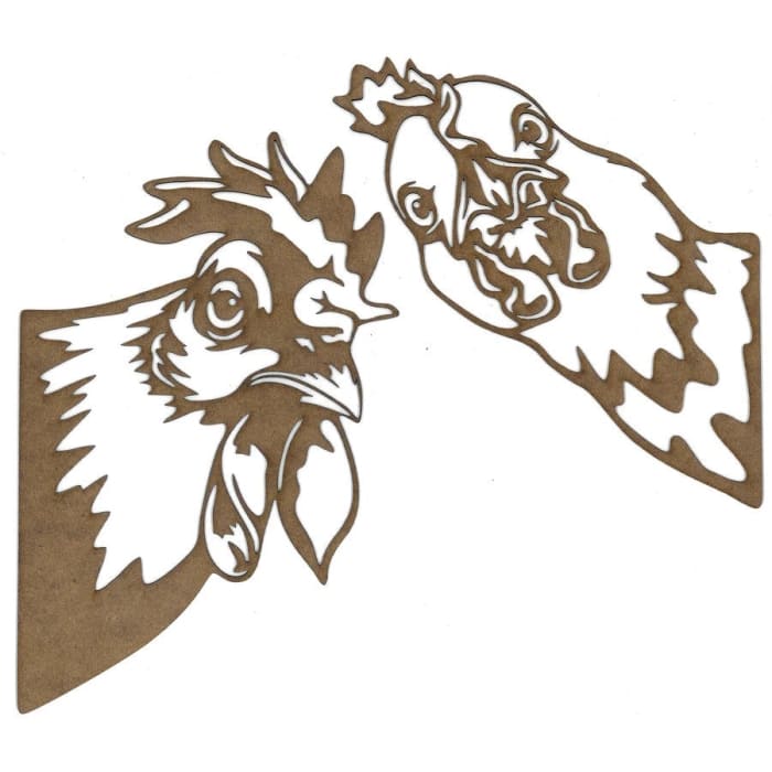 Chicken Wood Shape S132 by PolyOnlay Precision Art