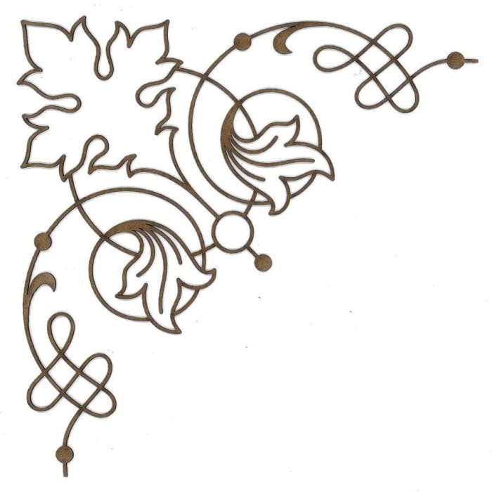 Corner C102 Wood Appliqué Pack of 2 by PolyOnlay Precision Art