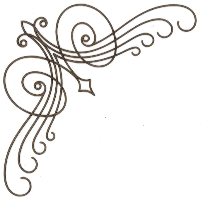 Corner C104 Wood Appliqué Pack of 2 by PolyOnlay Precision Art