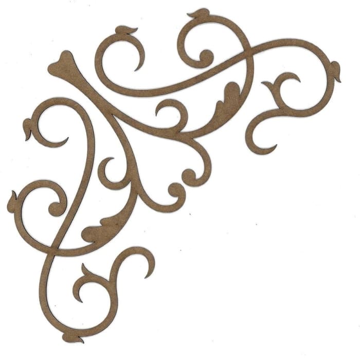 Corner C109 Wood Appliqué Pack of 2 by PolyOnlay Precision Art