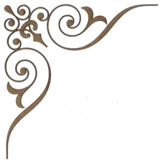 Corner C110 Wood Appliqué Pack of 2 by PolyOnlay Precision Art