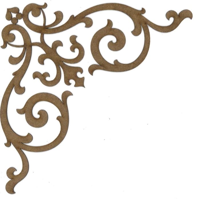 Corner C111 Wood Appliqué Pack of 2 by PolyOnlay Precision Art