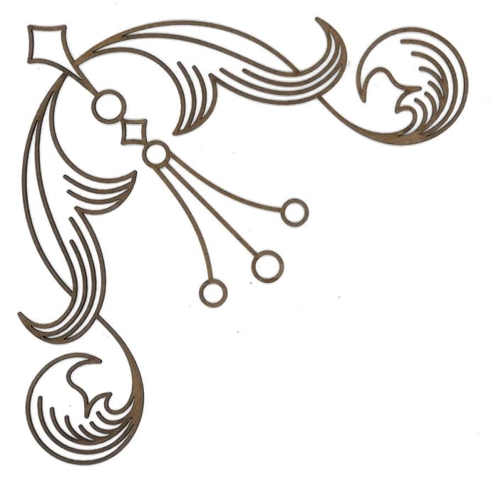 Corner C112 Wood Appliqué Pack of 2 by PolyOnlay Precision Art
