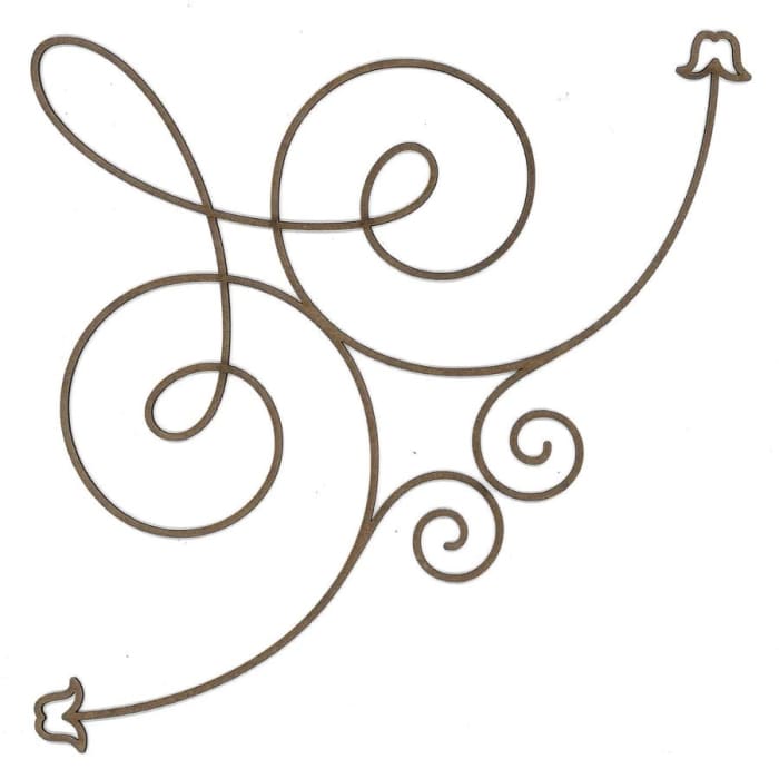 Corner C113 Wood Appliqué Pack of 2 by PolyOnlay Precision Art