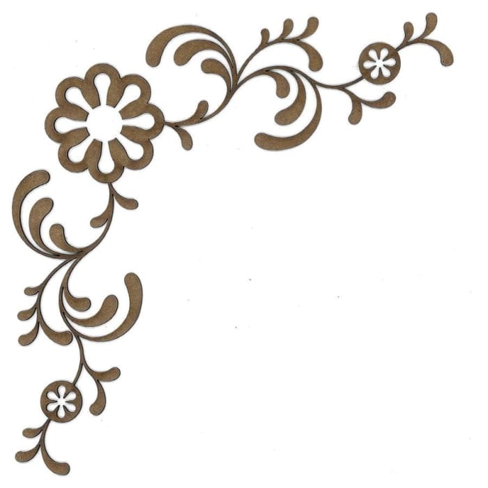 Corner C115 Wood Appliqué Pack of 2 by PolyOnlay Precision Art