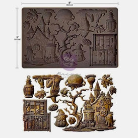Halloween Silicone Mould BEWITCHED Redesign With Prima | 5x8” | For Resin, Clay, Chocolate Crafts