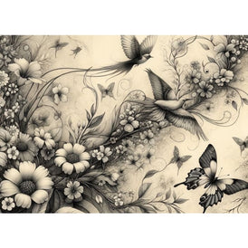 Botanical in Black & White Decoupage Paper by MINT by Michelle | A3 or A1