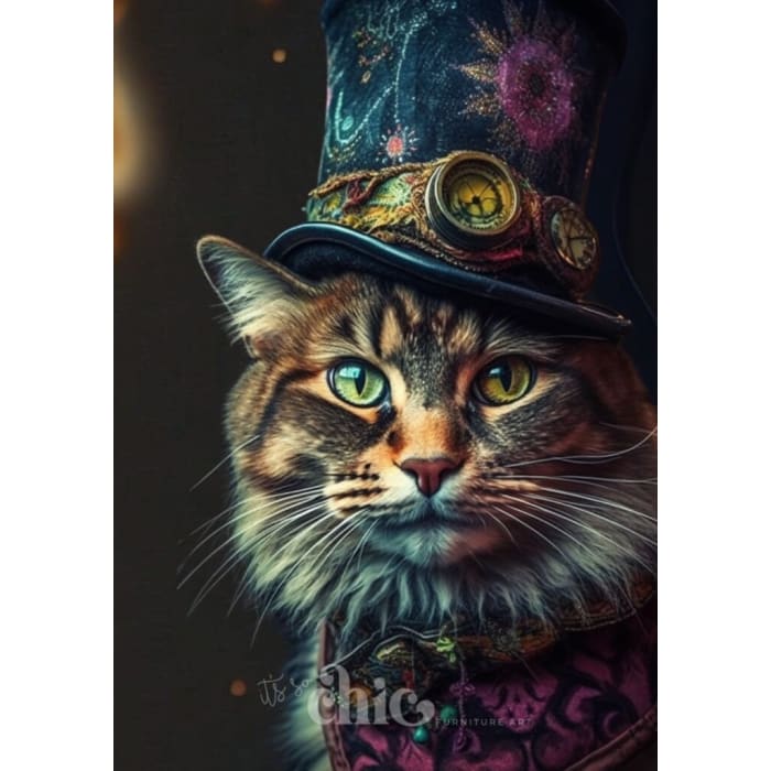 Cat in the Hat 2 Decoupage Paper by It’s So Chic Furniture Art | A1/A2/A3