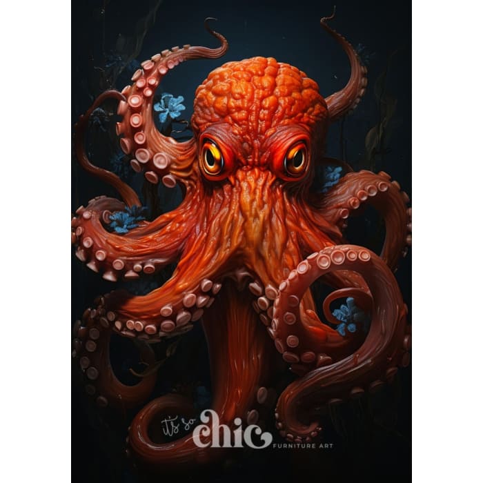 Inky Octopus Decoupage Paper by It’s So Chic Furniture Art | A1/A2/A3