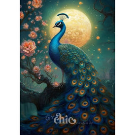 Moonlit Peacock Decoupage Paper by It’s So Chic Furniture Art | A1/A2/A3