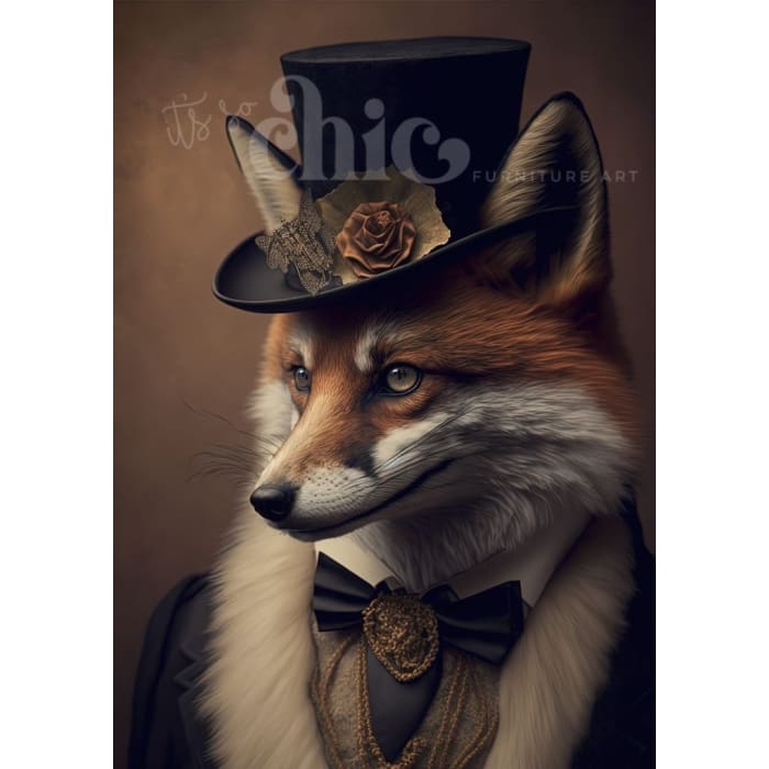 Mr Fancy Fox Decoupage Paper by It’s So Chic Furniture Art | A1/A2/A3