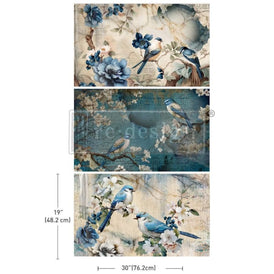 Sapphire Wings Decoupage Tissue Paper by Redesign With Prima 3pk | 19” x 30”
