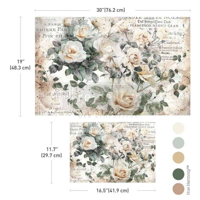 My Garden Whimsy Double Decoupage Tissue Paper Set by Redesign With Prima | 19” x 30” & A3 (11.7” x 16.5”)