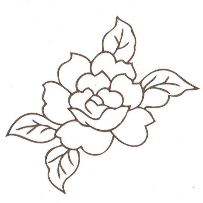 Flower Wood Shape S119 by PolyOnlay Precision Art