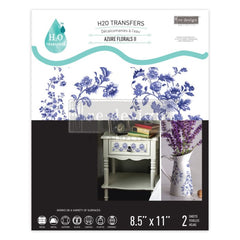 Azure Florals 2 H20 Transfer by Redesign With Prima | 8.5” x 11”