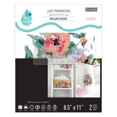 Brilliant Blooms H20 Transfer by Redesign With Prima | 8.5” x 11”