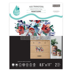 Radiant Blooms H2O Transfer by Redesign With Prima | 8.5” x 11”