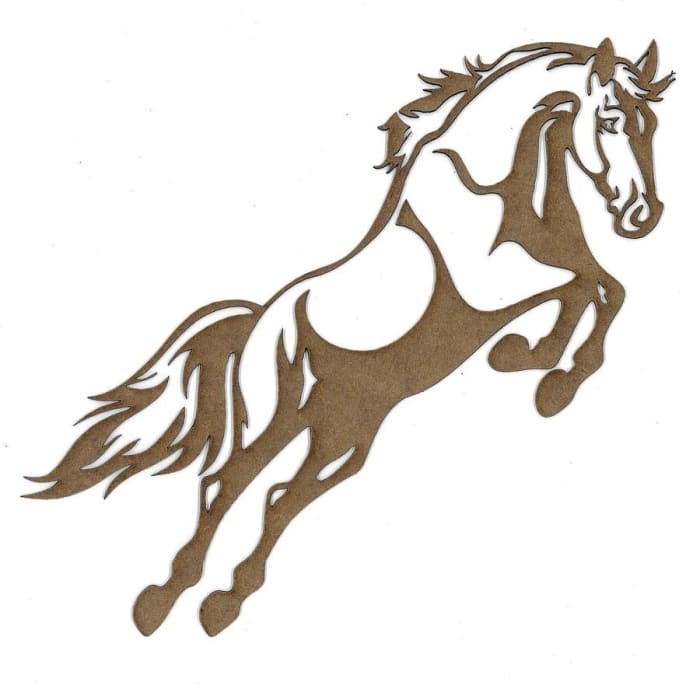 Horse Wood Shape S113 by PolyOnlay Precision Art