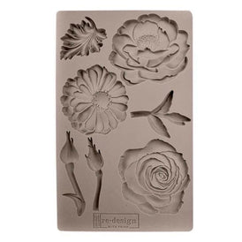 IN THE GARDEN Silicone Mould | Redesign With Prima | 5” x 8” | Flower Mould for Resin, Clay, Chocolate | Botanical Craft Supplies
