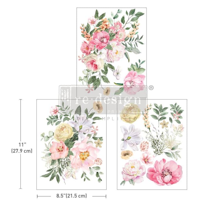 Bouquet For My Love Middy Transfer by Redesign With Prima | 8.5” x 11”