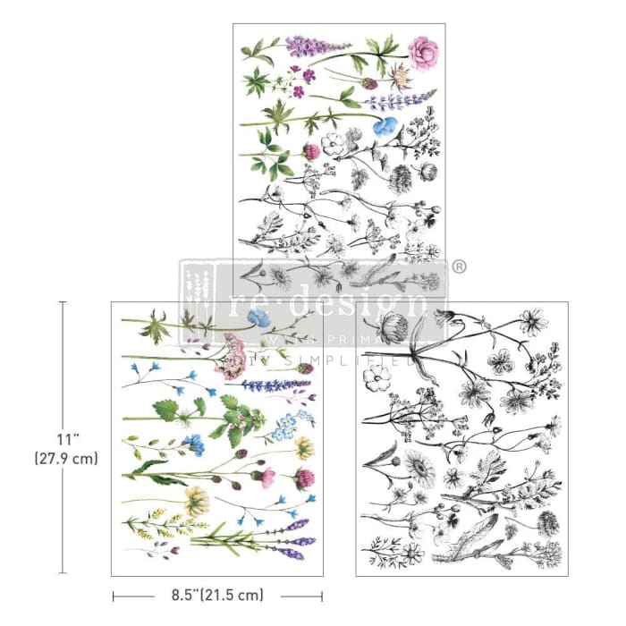 Tiny Flowers Middy Transfer by Redesign With Prima | 8.5” x 11”