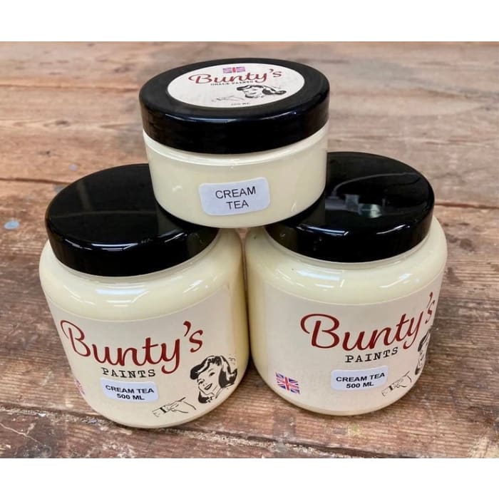 Mineral Paint | Cream Tea | Bunty’s Paints | 100ml or 500ml | Cream Paint, Furniture Paint, Exterior Paint, Fence Paint