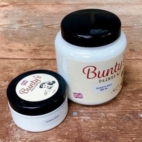 Mineral Paint | Tickety Boo | Bunty’s Paints | 100ml or 500ml | White Paint, Furniture Paint, Exterior Paint, Fence Paint