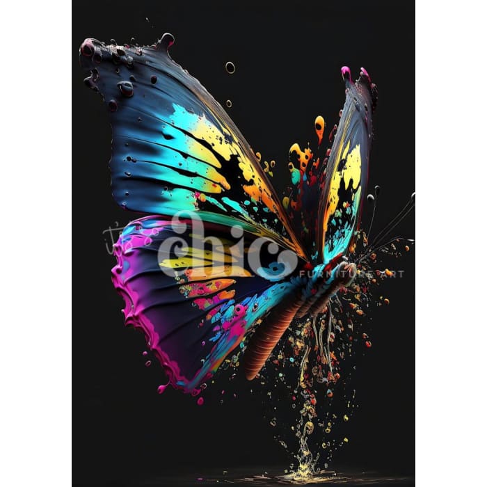 Neon Butterfly | It’s So Chic | A0-A4 | Deluxe Decoupage