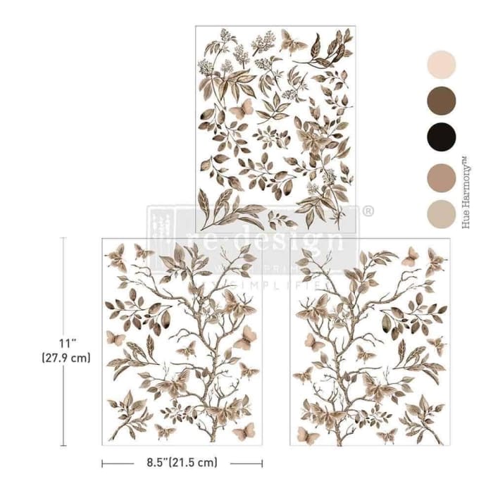 NEW Quiet Contemplation Middy Furniture Transfer by Redesign With Prima | 8.5” x 11” | Branch Harmony Collection