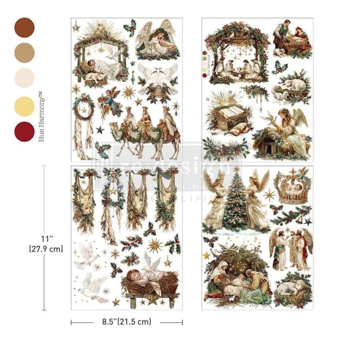 NEW Sacred Night Collection Middy Furniture Transfer by Redesign With Prima | 8.5” x 11” x 4 sheets! | Whispers of Winter Collection
