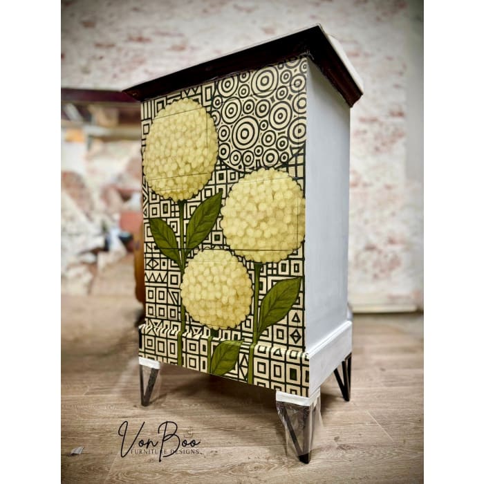 New! WHITE HYDRANGEA Decoupage Paper Mint by Michelle | A3