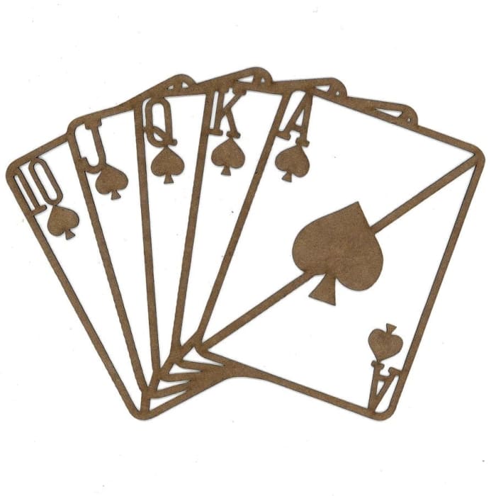 Playing Cards Wood Shape S138 by PolyOnlay Precision Art