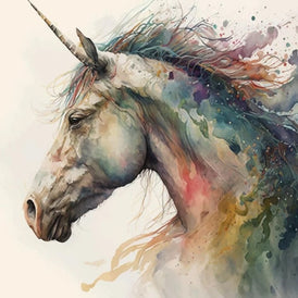 Rainbow Unicorn A1 Decoupage Paper | Vibrant Fantasy Unicorn Design for Furniture, Art & Craft Projects | Three Yellow Goats