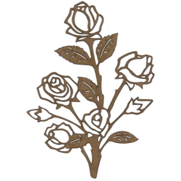Roses Wood Shape S122 by PolyOnlay Precision Art