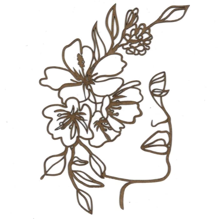 Woman with Flower Head Wood Shape S115 by PolyOnlay Precision Art