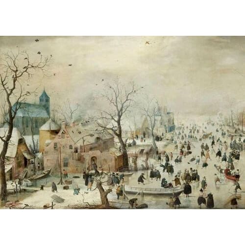 Ice Skating Decoupage Paper by MINT by Michelle