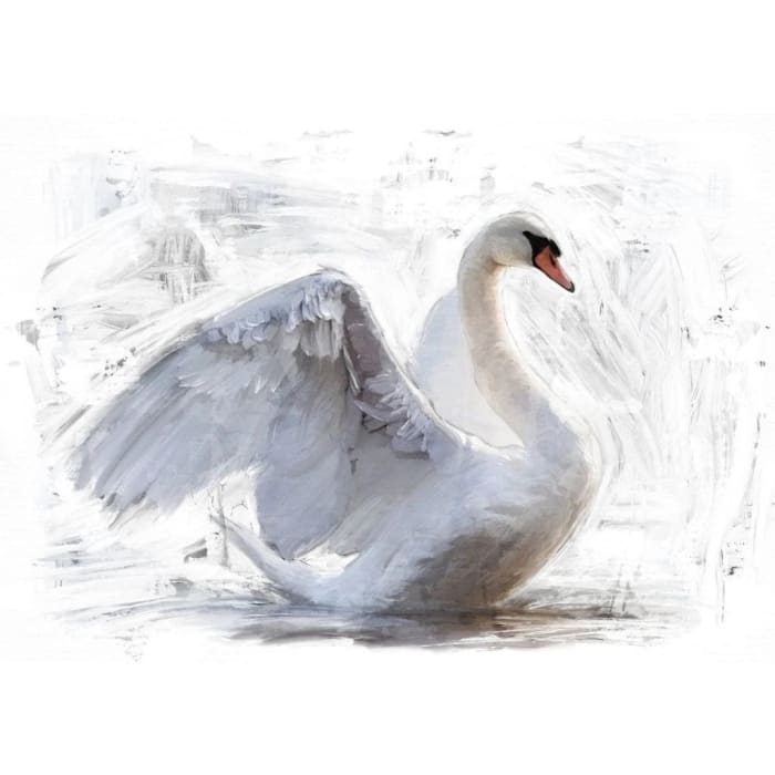 Decoupage Paper | Reverse White Swan | MINT by Michelle | A3 or A1