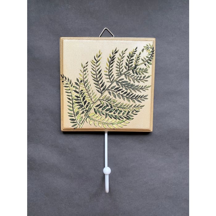 Wooden Clothes Hook - Green Coat Hooks - Gold Coat Hooks - Hook for Hallway - Bedroom Door Hooks - Gardener Gift