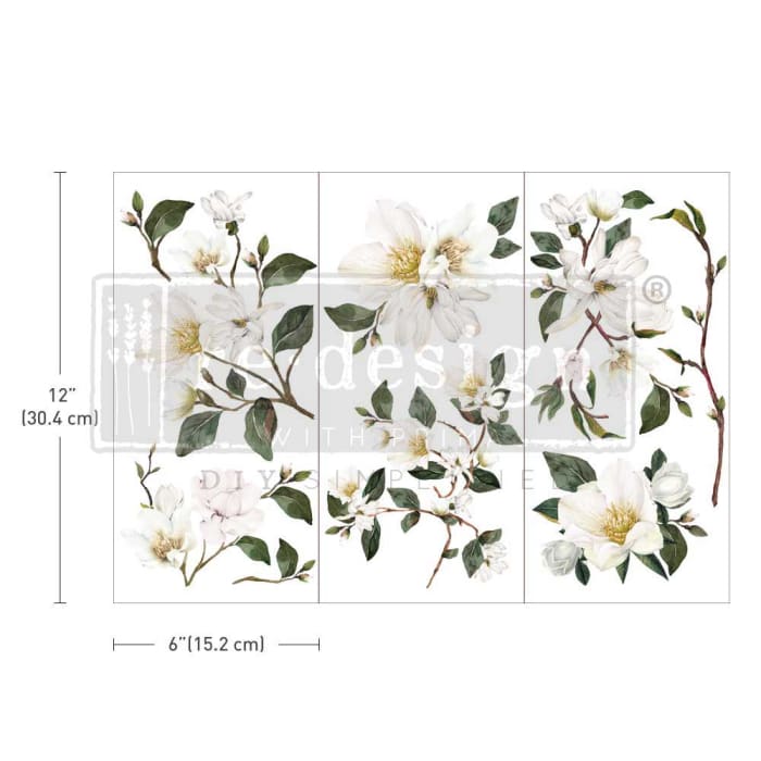 Small Decor Transfer | White Magnolia | Redesign With Prima
