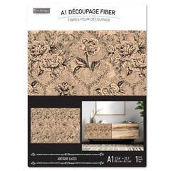 Antique Laces A1 Decoupage Paper by Redesign With Prima | 23.4” x 33.1”