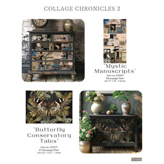 Butterfly Conservatory Tales A1 Decoupage Paper by Redesign With Prima | 23.4” x 33.1” | Collage Chronicles 2 Collection