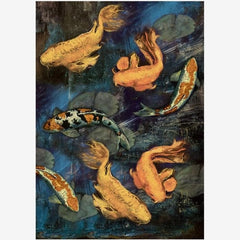 A1 Decoupage Paper | Koi Pond | Redesign With Prima | 23.4” x 33.1” | A1 Decoupage Fiber, Koi Furniture, Furniture Paper, Koi Decor