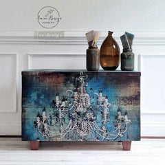 A1 Decoupage Paper | Moody Chandelier | Redesign With Prima | 23.4” x 33.1” | Furniture Paper, Decorative Paper, Large Decoupage Paper