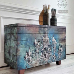 A1 Decoupage Paper | Moody Chandelier | Redesign With Prima | 23.4” x 33.1” | Furniture Paper, Decorative Paper, Large Decoupage Paper