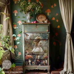 Dreamlike Trails A1 Decoupage Paper by Redesign With Prima | 23.4” x 33.1” | Lost in Wonderland Collection