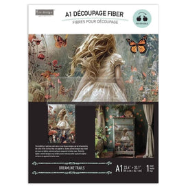 Dreamlike Trails A1 Decoupage Paper by Redesign With Prima | 23.4” x 33.1” | Lost in Wonderland Collection