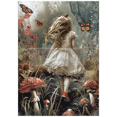 Dreamlike Trails A1 Decoupage Paper by Redesign With Prima | 23.4” x 33.1” | Lost in Wonderland Collection
