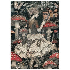 Enigmatic Realm A1 Decoupage Paper by Redesign With Prima | 23.4” x 33.1” | Lost in Wonderland Collection